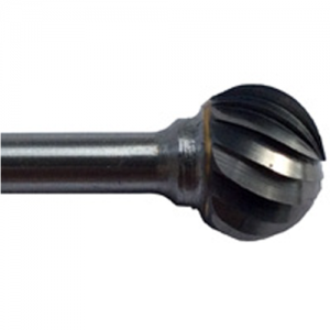 DULSD3NF 3/8" Cutting Diameter x 3/8" Length Of Cut Ball End Solid Carbide Burr For Aluminum & Non-Ferrous