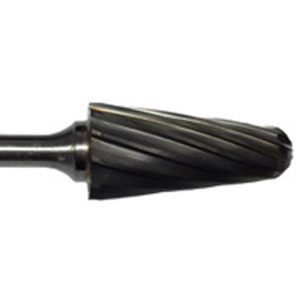 DULSL7NF 3/4" Cutting Diameter x 1-1/2" Length Of Cut Cone (Radius End 14 Degree) Solid Carbide Burr For Aluminum & Non-Ferrous