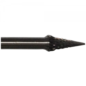 DULSM41 1/8" Cutting Diameter x 11/32" Length Of Cut Cone (Pointed End) Miniature Solid Carbide Burr