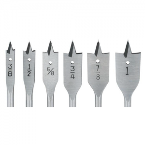 DMS71-1040 6 PC. SET (3/8"–1" x 6" Size) Spade Bit