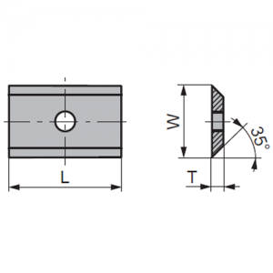 80360013 Tigra 12001 7.5 L [mm] x 12 W [mm] x 1.5 T [mm] x 35 α [&deg;] x KCR08 GRADE