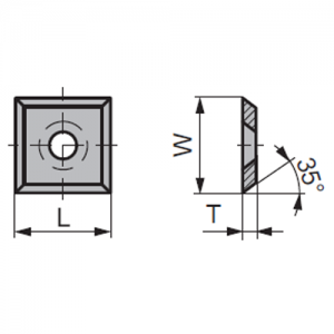 80359802 Tigra 13260 14 L [mm] x 14 W [mm] x 2 T [mm] x KCR08 GRADE