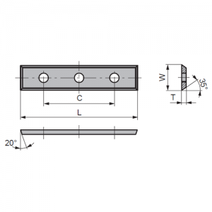 80358958 Tigra 13327 50 L [mm] x 12 W [mm] x 1.7 T [mm] x 37 α [&deg;] x KCR08 GRADE