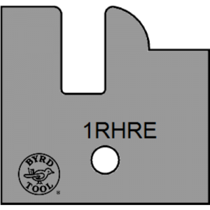 1RHRE Byrd Tool 30mm Wide Right Hand Rail Carbide Inserts Eased Edge