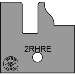 2RHRE Byrd Tool 30mm Wide Right Hand Rail Carbide Inserts Eased Edge