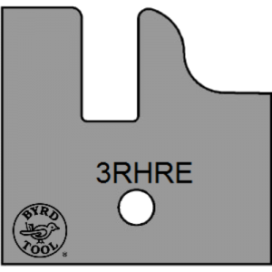 3RHRE Byrd Tool 30mm Wide Right Hand Rail Carbide Inserts Eased Edge