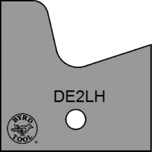 DE2LH Byrd Tool 30mm Wide Left Hand Door Edge Carbide Insert.