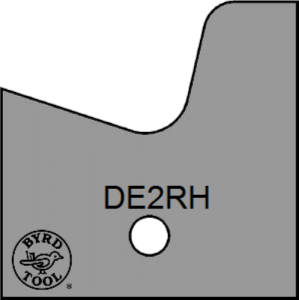 DE2RH Byrd Tool 30mm Wide Right Hand Door Edge Carbide Insert.