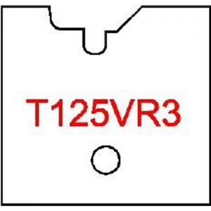 T125VR3 Byrd Tool 30mm Wide Right Hand Flooring Tongue Carbide Inserts. For 3/4'' & 5/8'' Wood with 1/4'' Reveal.