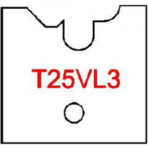 T25VL3 Byrd Tool 30mm Wide Left Hand Flooring Tongue Carbide Inserts. For 3/4'' & 5/8'' Wood with 1/4'' Reveal.