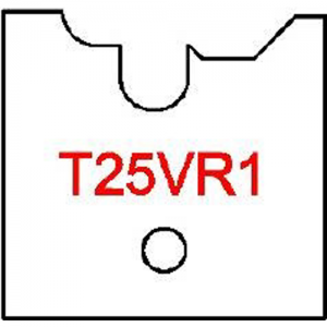 T25VR1 Byrd Tool 30mm Wide Right Hand Flooring Tongue Carbide Inserts. For 3/4'' & 5/8'' Wood with 1/16'' Reveal.