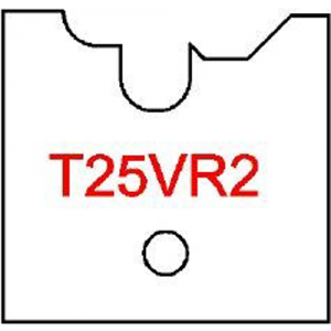 T25VR2 Byrd Tool 30mm Wide Right Hand Flooring Tongue Carbide Inserts. For 3/4'' & 5/8'' Wood with 1/8'' Reveal.