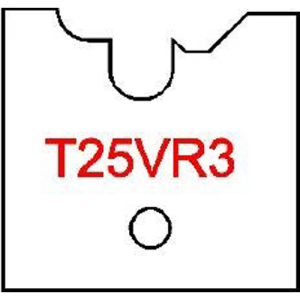 T25VR3 Byrd Tool 30mm Wide Right Hand Flooring Tongue Carbide Inserts. For 3/4'' & 5/8'' Wood with 1/4'' Reveal.