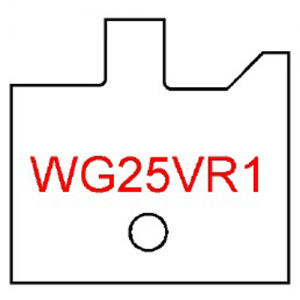 WG25VR1 Byrd Tool 30mm Wide Right Hand Flooring Groove Carbide Inserts. For 3/4'' & 5/8'' Wood with 1/16'' Reveal.