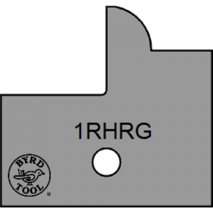1RHRG Byrd Tool 30mm Wide Right Hand Rail Glass Door Carbide Inserts