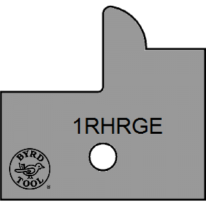 1RHRGE Byrd Tool 30mm Wide Right Hand Rail Glass Door Carbide Inserts Eased Edge