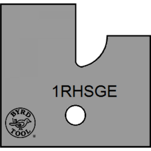 1RHSGE Byrd Tool 30mm Wide Right Hand Stile Glass Door Carbide Inserts Eased Edge