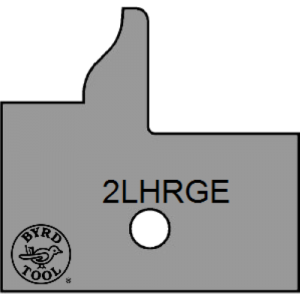 2LHRGE Byrd Tool 30mm Wide Left Hand Rail Glass Door Carbide Inserts Eased Edge