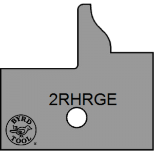 2RHRGE Byrd Tool 30mm Wide Right Hand Rail Glass Door Carbide Inserts Eased Edge