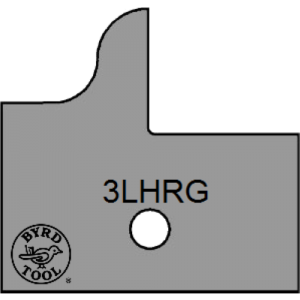3LHRG Byrd Tool 30mm Wide Left Hand Rail Glass Door Carbide Inserts