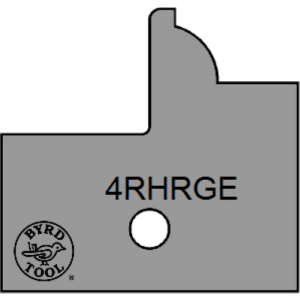 4RHRGE Byrd Tool 30mm Wide Right Hand Rail Glass Door Carbide Inserts Eased Edge.
