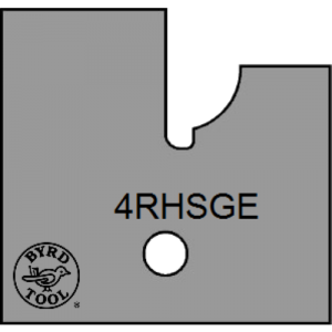 4RHSGE Byrd Tool 30mm Wide Right Hand Stile Glass Door Carbide Inserts Eased Edge.
