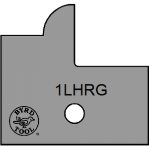 1LHRG Byrd Tool 30mm Wide Left Hand Rail Carbide Inserts.