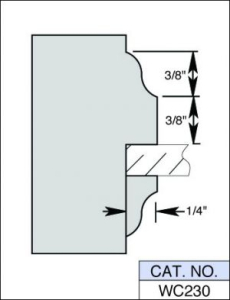 WC230 7 x 1 1/4 BORE 7 PC SA 3 WING WINDOW SASH CUTTER