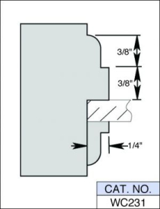 WC231 7 x 1 1/4 BORE 7 PC. SA 3 WING WINDOW SASH CUTTERSET