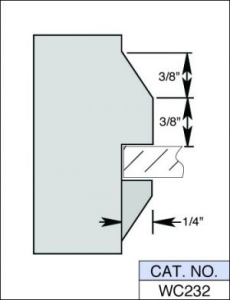 WC232 7 x 1 1/4 BORE 7PC S-A 3 WING WINDOW SASH CUTTER SET
