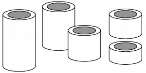 AC208 3/4 BORE 6 PC SPACER SET