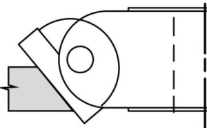 IT35160 160MM DIA. x 50MM CEL x 1 1/4" BORE ADJUSTABLE ANGLE CUTTER (+/- 90¼ ADJUSTMENT)
