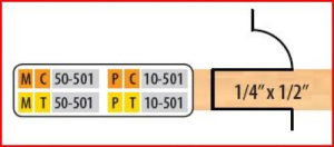 PT10501 1-2PC STRAIGHT CUTTER SET TT FOR 1/4 x 1/2 T&G (10 SERIES)