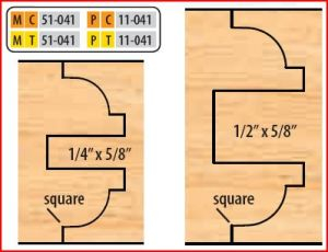 MC51041 2 15/16 x 3/4 BORE CT DBL SIDED COPE & PAT SETSW/SQUARED CORNERS