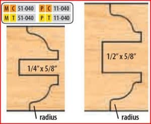PC11040 4 x 1 1/4 BORE CT 8 PC DBL-SIDEDC&P SETS