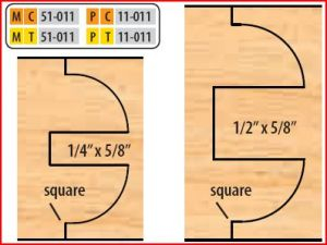 PT11011 4 x 1 1/4 BORE TT 8 PC DBL-SIDED C&P SETS