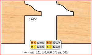 PT12020 3 WING TANTUNG 1 1/4 BORE 2 PC GLASS PANEL SET