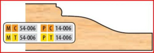 PC14006 6 x 1 1/4 BORE CT RAISED PANEL SHAPER CUTTER