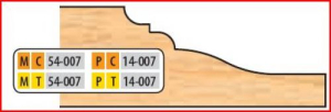 PC14007 6 x 1 1/4 BORE CT RAISED PANEL SHAPER CUTTER