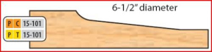 PC15101 6 5/8 x 1 1/4 BORE CT RAISED PANEL SHAPER