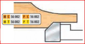 PT16002 4 1/2 x 1 1/4 BORE TT RAISED PANEL BACK CUTTER