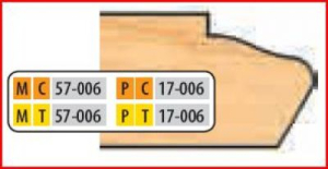 PC17006 4 x 1 1/4 BORE CT DOOR EDGE DETAIL CUTTER