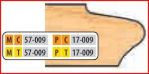 PC17009 4 x 1 1/4 BORE CT DOOR EDGE DETAIL CUTTER