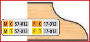 PC17012 4 x 1 1/4 BORE CT DOOR EDGE DETAIL CUTTER