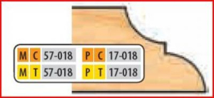 PC17018 4 x 1 1/4 BORE CT DOOR EDGE DETAIL CUTTER