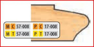 PT17008 4 x 1 1/4 BORE TT DOOR EDGE DETAIL CUTTER