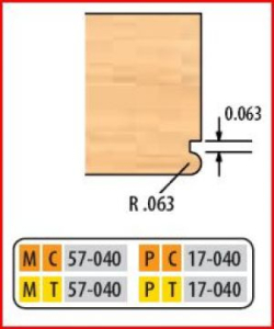 MC57040 2 15/16 x 3/4 BORE CT 3 WING BEAD CUTTERR.125