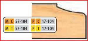 PC17104 4 x 1 1/4 BORE CT DOOR EDGE DETAIL CUTTER