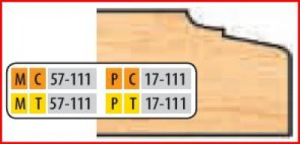 PC17111 4 x 1 1/4 BORE CT DOOR EDGE DETAIL CUTTER