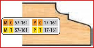 MC57161 32MM SYSTEM 7/8 - 1 MATERIAL DOOR EDGE DETAIL CUTTERS CT